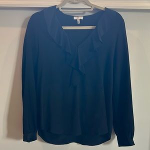 Ruffle Neck Long Sleeve